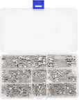 46 PCS Safety Pins, Premium Safety Pins Metal Silver Sewing Pins Set Durable Assorted 7 Sizes 19Mm - 54Mm for Home Office Use Art Craft Sewing Jewelry Making