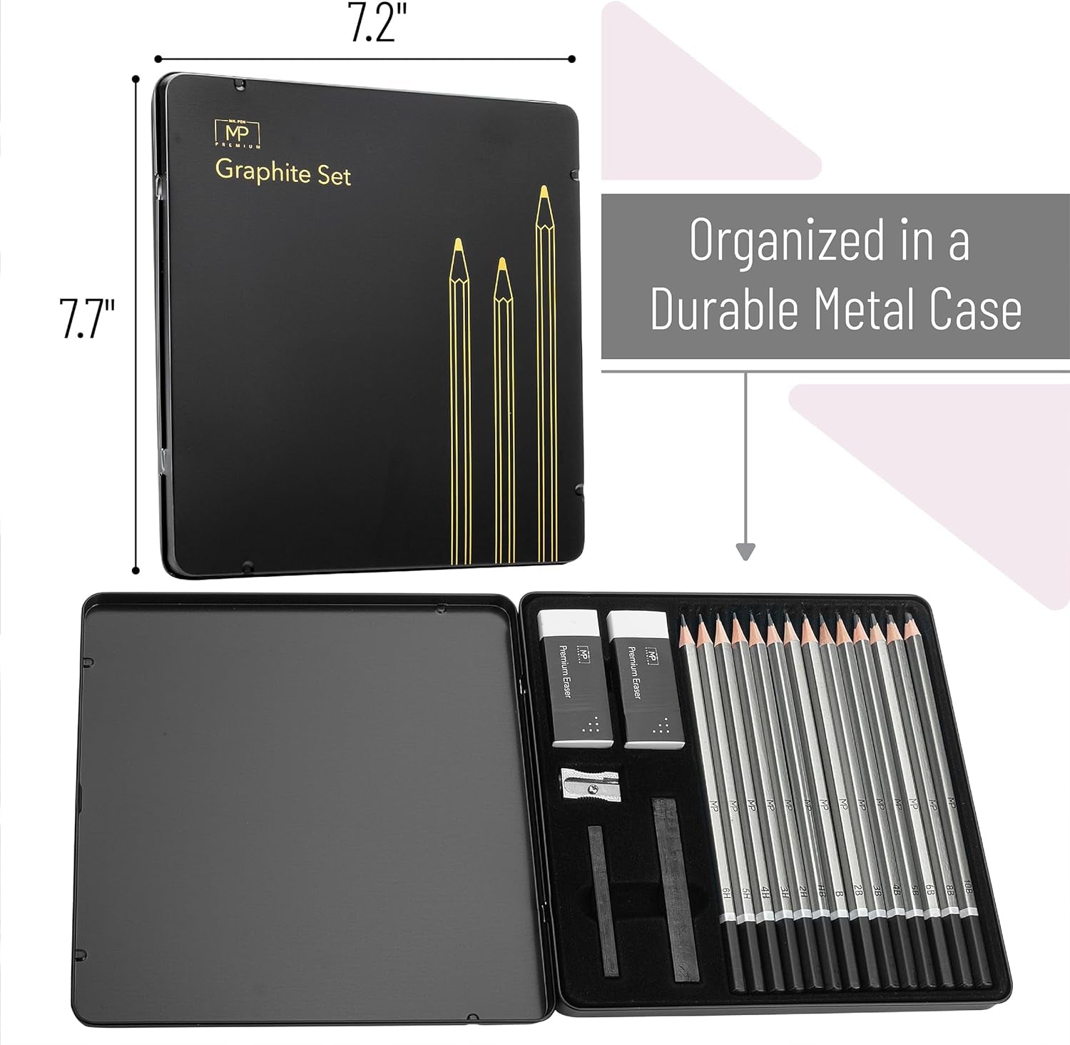 - Sketch Pencils for Drawing, 19 Pcs, Drawing Pencils for Sketching with Graphite Sticks, Erasers and Sharpener, Sketching Pencils, Art Pencils for Sketching, Graphite Pencils, Artist Pencils