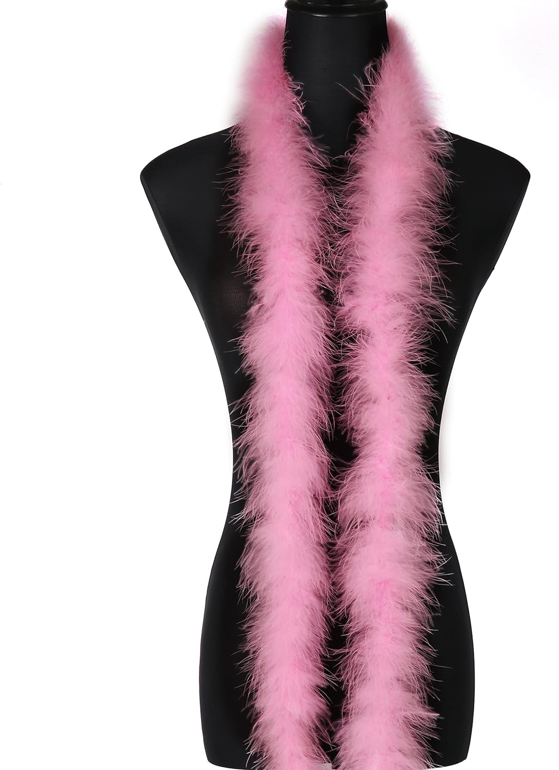 2 Yards 20G Fluffy Pink Marabou Feather Boa for DIY Craft Sewing Trim Home Wedding Party Christmas Decoration
