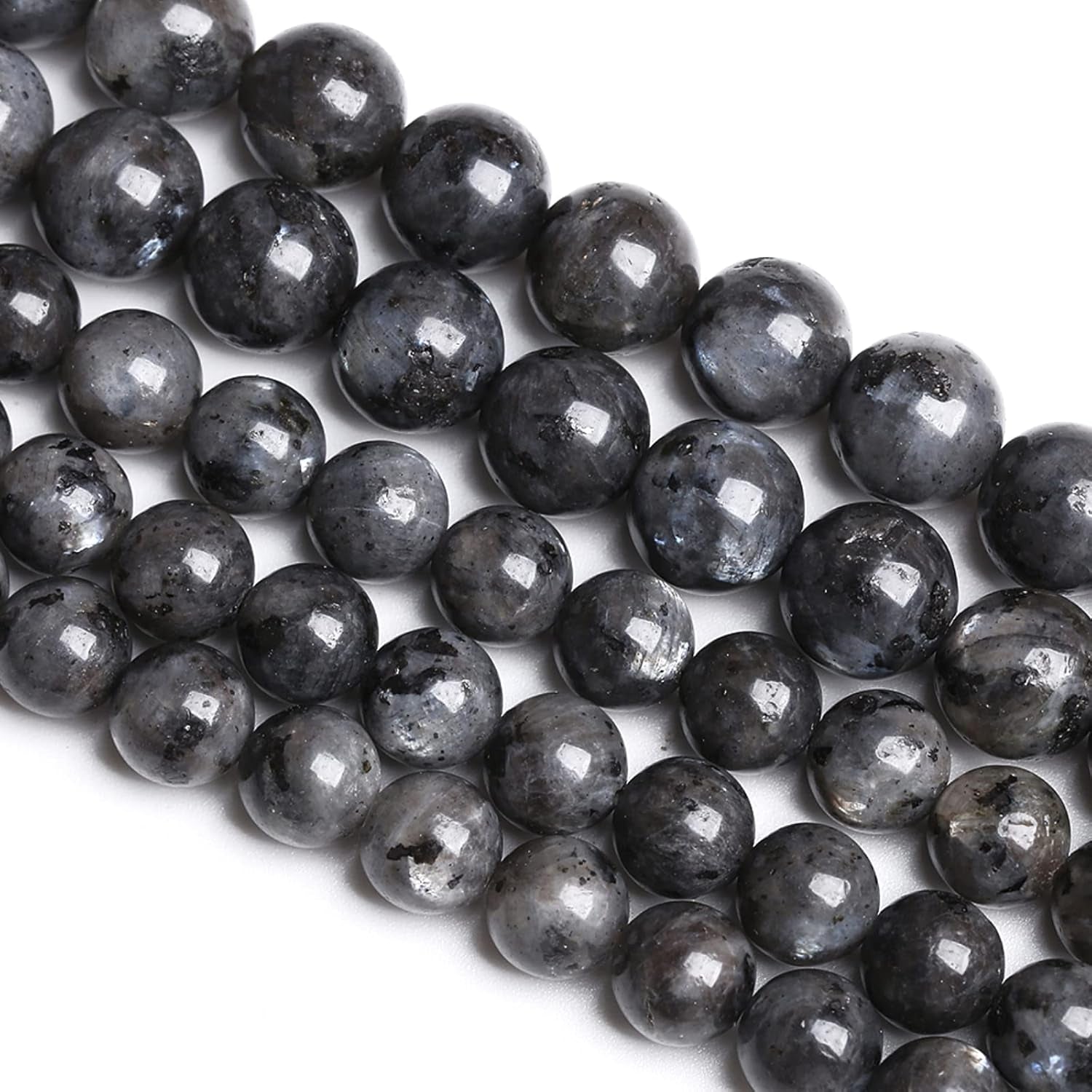6MM 60PCS Natural Stone Black Labradorite Beads for Jewelry Making DIY Bracelet