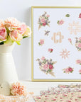 12 Designs Spring Pattern Paper 24 Sheet Rose Floral Scrapbook Paper Pink Double-Sided Collection Decorative Craft Paper Folded Flat for Card Making Scrapbook Photo Album Decor, 30 X 30Cm