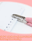 3 Pieces Metal Handheld Paper Punch Single-Hole Tag Punch Set with Plastic Handle for Circle Holes for DIY Craft Tag