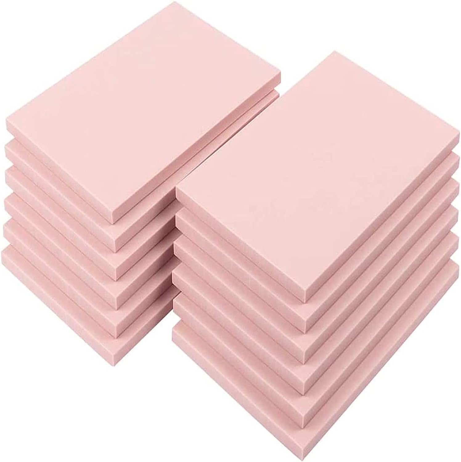 12Pcs 4"X6" Pink Rubber Carving Blocks Linoleum Block Stamp Making Kit