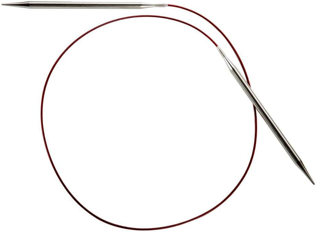 Red Lace Circular 32 Inch (81Cm) Stainless Steel Knitting Needle Size US 1 (2.25Mm) 7032-1