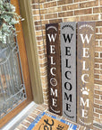 Welcome Stencil, Stencils for Painting on Wood Reusable, Own DIY Projects, Gifts and More, Easy to Use Large Letter Stencil – Horizontal and Vertical (Welcome Stencil)