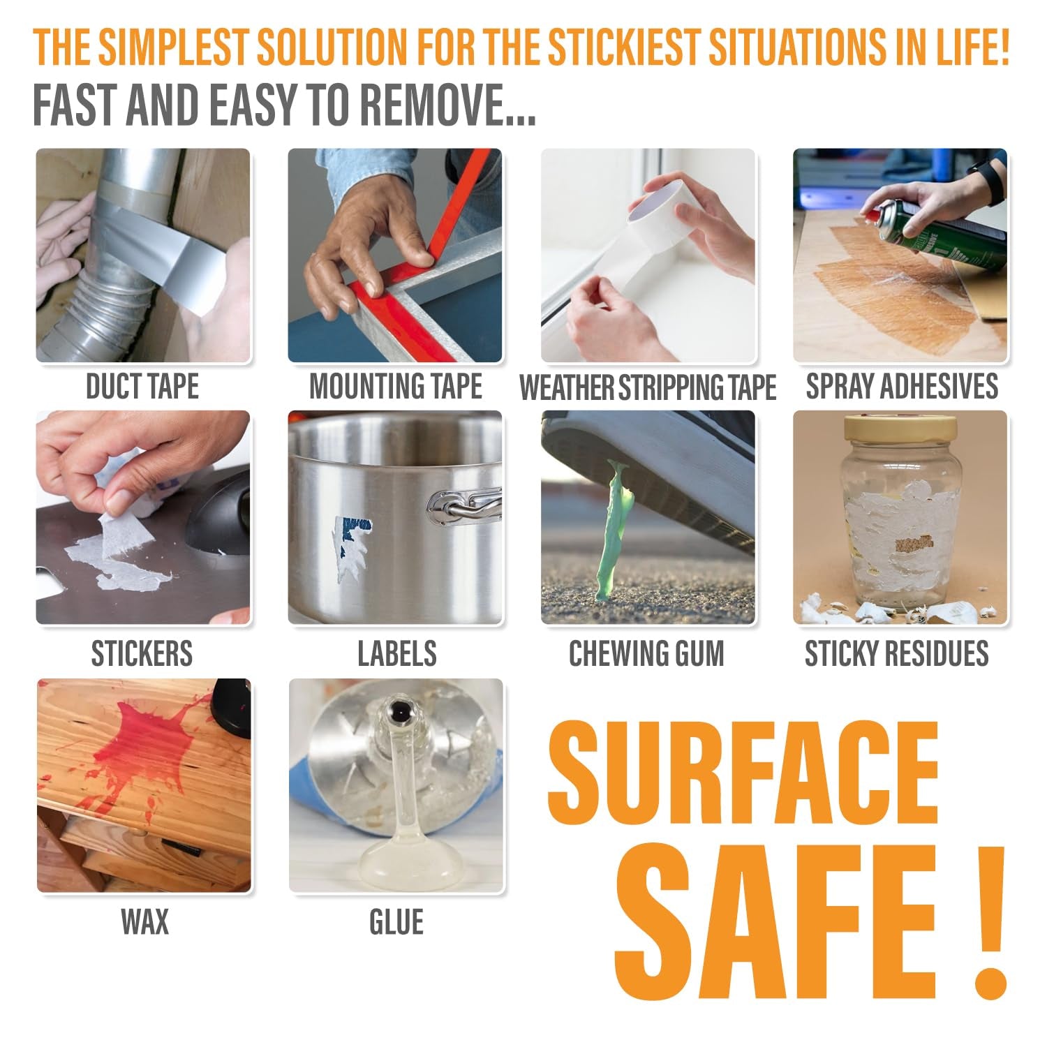 Adhesive Remover for Cars, 3.3 Fl.Oz Car Sticker Remover Spray with Scraper &amp; Extra Plastic Razor Blades, Sticker Remover for Cars, Windows, Rapidly Removes Labels, Sticker, Glue