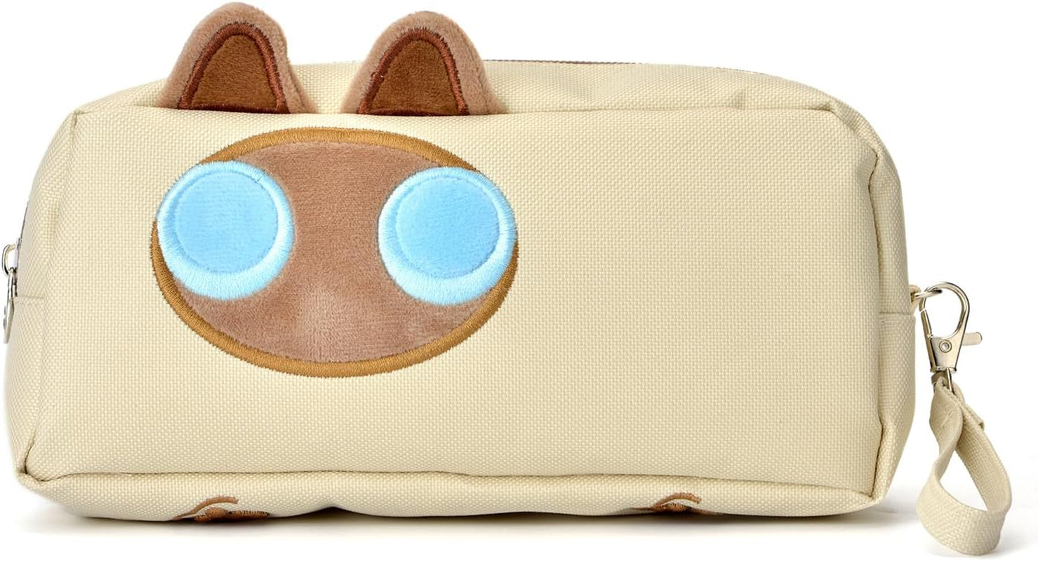 Hongdian Large Capacity Pencil Case Black Color, 3D Cat Pen Bags Pencil Pouch Organizer for Office College School