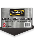 Bandle B Magnetic Sheets for Crafts 8.5"X11". Pack of 2. Flexible Non Adhesive Magnetic Sheet for Metal Cutting Die Storage. Easy to Organize and Cut for Arts & Crafts or Scrapbooking. Thickness 30