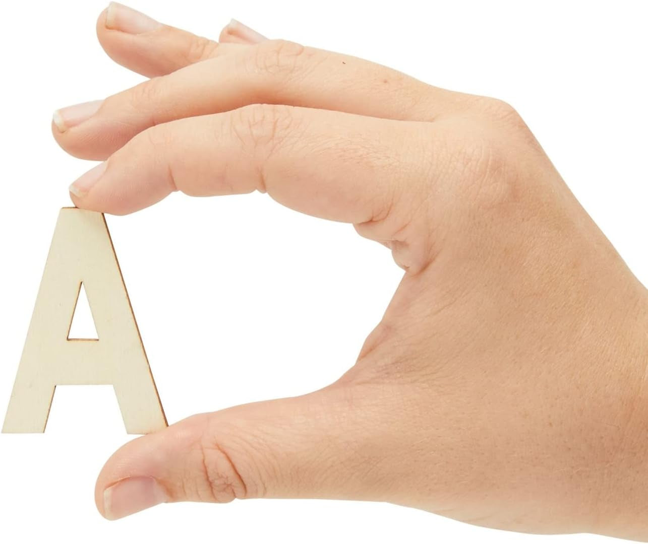 2-Inch Wooden Alphabet Letters for Arts and Crafts, 4 Sets Uppercase Abcs with Sorting Tray, Sign Letters for Adults, Natural Color (104 Pieces)