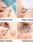 Folding Scissors,Tsa-Compliant and Portable,Compact Enough to Fit in Your Purse,Safe Portable Travel Scissors,Small Scissors,Stainless Steel Retractable Scissors,Fishing Scissors,1 Pcs