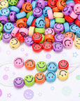 650 Pcs of Smiley Face Beads, 7X4 Mm, Big Pack | Mixed Colorful Beads, Happy Face Beads for DIY Jewelry Bracelet Earring Necklace Craft Making Supplies