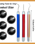 3 Pcs LED Weeding Tools for Vinyl, Vinyl Weeding Tool with 5 Different Hooks Lighted Weeding Tool, LED Weeding Tools for Vinyl with Light for Cameos, Silhouettes, Crafting, DIY