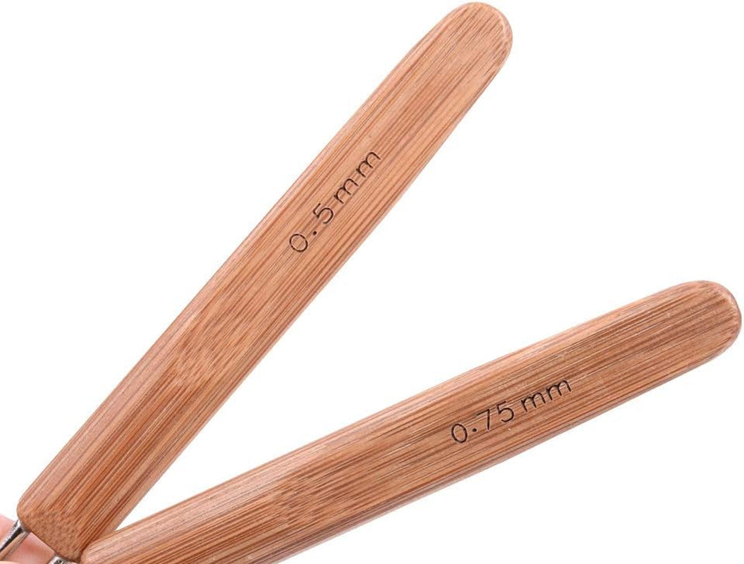 2Pcs/Set Dreadlock Crochet Hook for Hair Dreadlock Needle Tool for Craft Dreadlock Crochet Needles (1 Hook 0.5Mm + 1 Hook 0.75Mm)