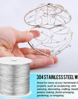 24 Gauge Stainless Steel Wire for Jewelry Making, Bailing Wire Snare Wire Wrapping for Craft and Jewelry Making