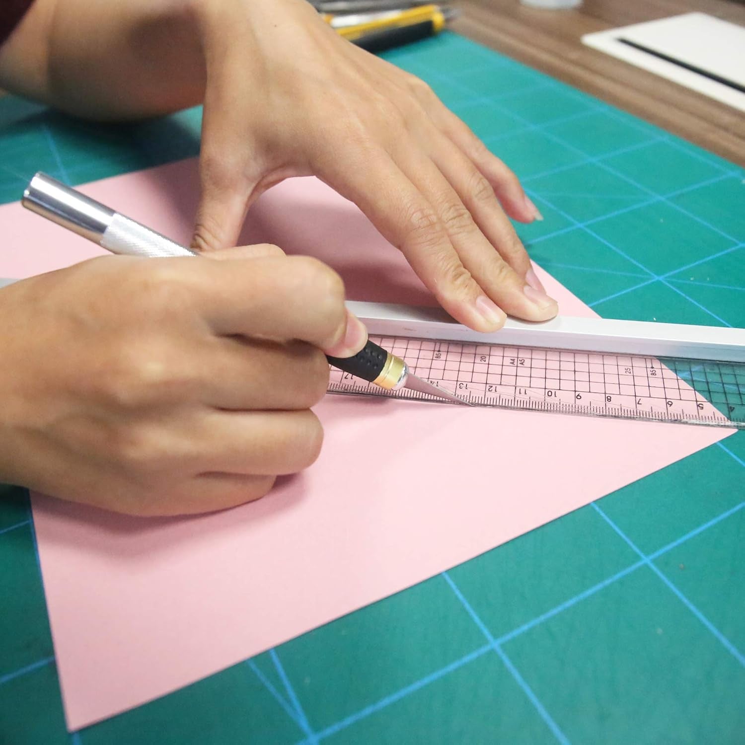 Hobby Knife Set- 45Mm SKS-7 Rotary Cutter and Precision Knife for Art, Quilting and Crafting,12 Bonus Blades