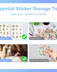 2 Pack Reusable Sticker Book Collecting Album A5 Size 32+32 Sheets Release Paper Sticker Collection Storage Book for Adults Sticker Saver Holder Book (Blue+Purple)