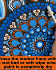 Erasable Soapstone Marker with Holder Idea for Dotting Mandala Art Guidelines on Dark Surfaces - White Grey Color