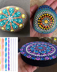 19PCS Mandala Dotting Tools Set with a Zipper Storage Bag for Painting Rocks,  Mandala Stencil Ball Stylus Paint Tray Set