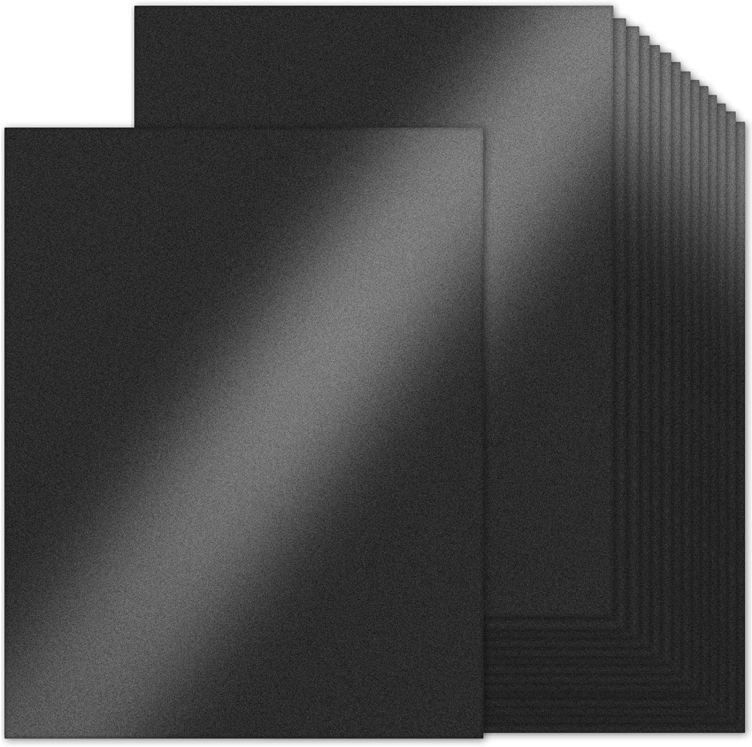 Black Shimmer Cardstock 100 Sheets -  8.5" X 11" Heavyweight 80Lb Double-Sided Shimmer Card Stock Paper for Crafts DIY Making Cards Invitations