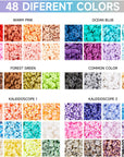 11000 Pcs Clay Beads for Bracelet Making Kit, 48 Colors Flat round Polymer Clay Beads, Friendship Bracelet Kit Heishi Beads for DIY Jewelry Making, Crafts Gift for Girls Teen Ages 6-12