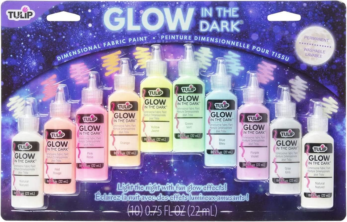 Dimensional Paint Kits 44417 Dfpt Multi 0.75Oz Glow 10Pk Arch, 0.75 Fl Oz (Pack of 10), as Detailed