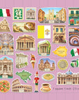 Historical Rome Travel Stickers (28Pcs) - Gouache Style, Waterproof, Italy Roman Vatican-Themed Vacation Decals for Scrapbooks, Waterbottle