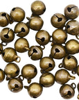 100PCS Small Jingle Bell 1/2 Inches Vintage Bronze Mini 10Mm Alloy Beads DIY for Jewelry Findings Sewing Wedding Doors Crafts