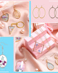 180 Pieces Open Bezels for Resin Jewelry Making Kit Hollow Frame Pendants Resin Craft Assorted Geometric Frame Charms for Resin Casting Necklace Earring