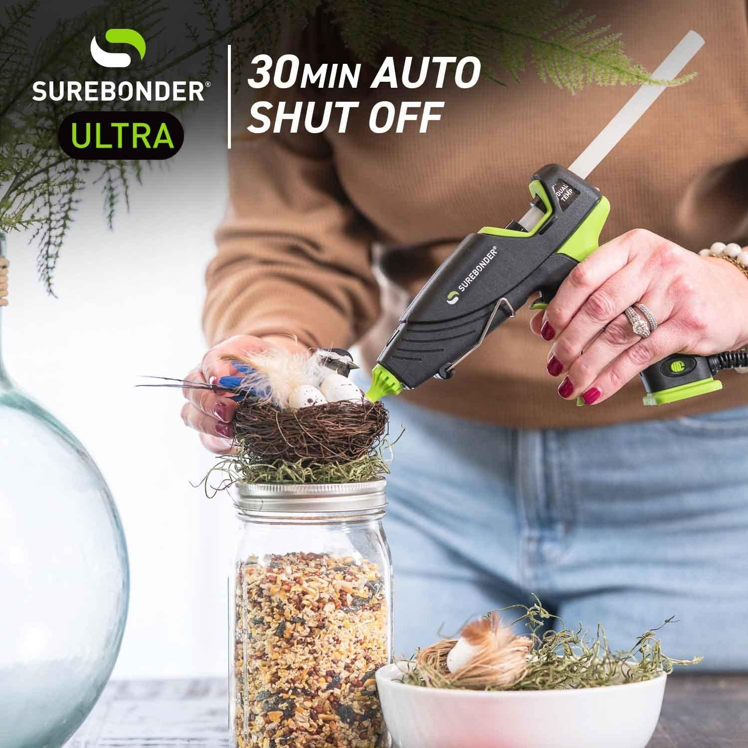 Auto Shut off Hot Glue Gun, Dual Temperature, 1.5X Power of Full Size Glue Guns, Easy-Adjust Temp for Multiple Projects (Ultra Series DT-360F)