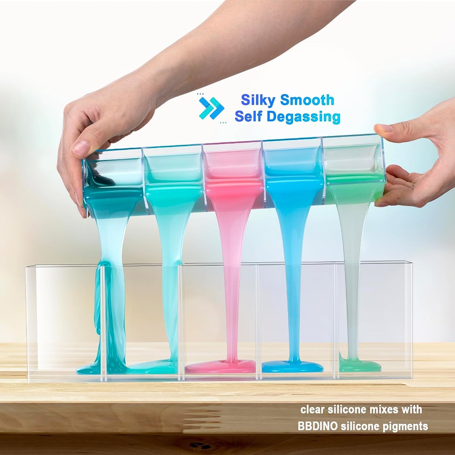 Silicone Mold Making Kit, Mold Making Silicone 20A Translucent 4.4 Lbs, Liquid Silicone for Mold Making 1:1 by Volume, Ideal for Casting Resin, Soap, Plaster, Wax Silicone Molds