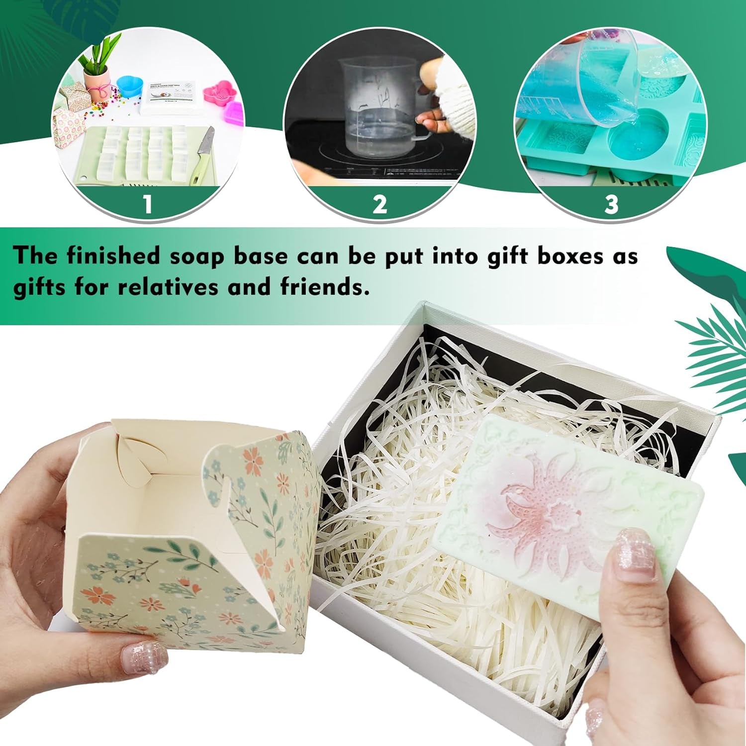 Soap Making Kit for Adults & Kids - Soap Making Supplies with 2Lbs Glycerin Soap Base, Silicone Molds, Dried Petals, Fragrance Oils, Pigments & More - Fun, Easy, Creative DIY Craft Kits