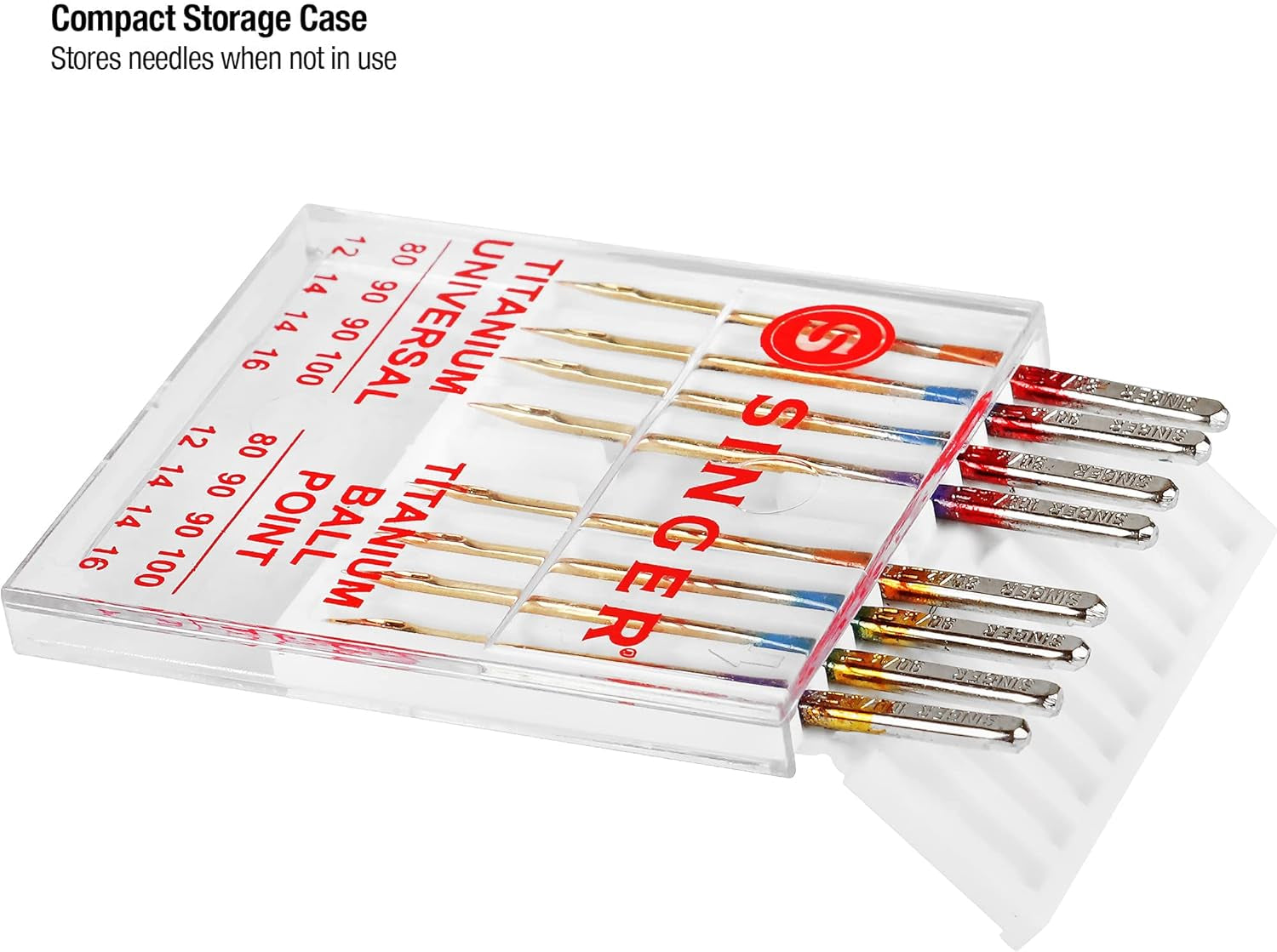 04806 Titanium Universal Regular and Ball Point Machine Needles Combo Pack, 8-Count