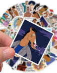50Pcs Bojack Horseman Waterproof Stickers for Water Bottle Cup Laptop Bike Skateboard Luggage Box Vinyl Graffiti Patches BRJHSL