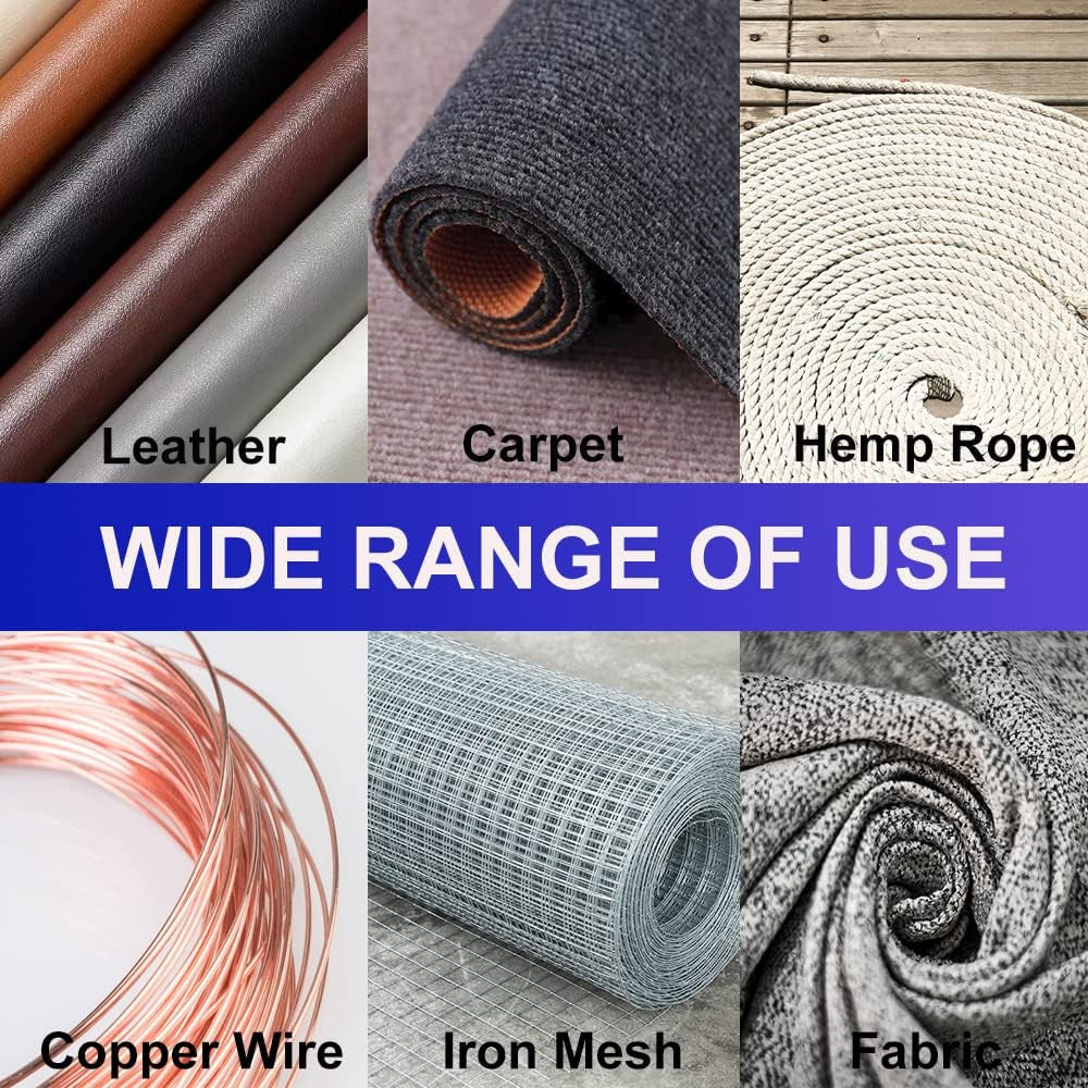 Heavy Duty Scissors 9'', All Purpose, Leather Scissors, Reinforced Stainless Steel Blades with Metal Handles for Home, Office, Easy Cutting Cardboard, Fabric, Carpet, Leather