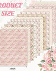 12Pcs Spring Cotton Fabric Bundles 18 X 22 Inch Retro Floral Printed Fat Quarters Pink Flower Quilting Patchwork Squares Sewing Fabrics for DIY Handmade Crafting Home Party Decor