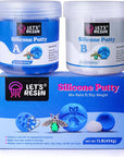 Silicone Putty,1Lb/40A Silicone Mold Making Kit, Non-Toxic,Strong&Flexible, Easy 1:1 Mixing Ratio for Reusable Silicone Molds, Resin Molds, Soap