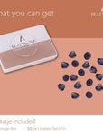 Rubber Pin Back Butterfly Clutch Backings Pin Cap Replacement for Badges, Lapel Pin (50Pcs)