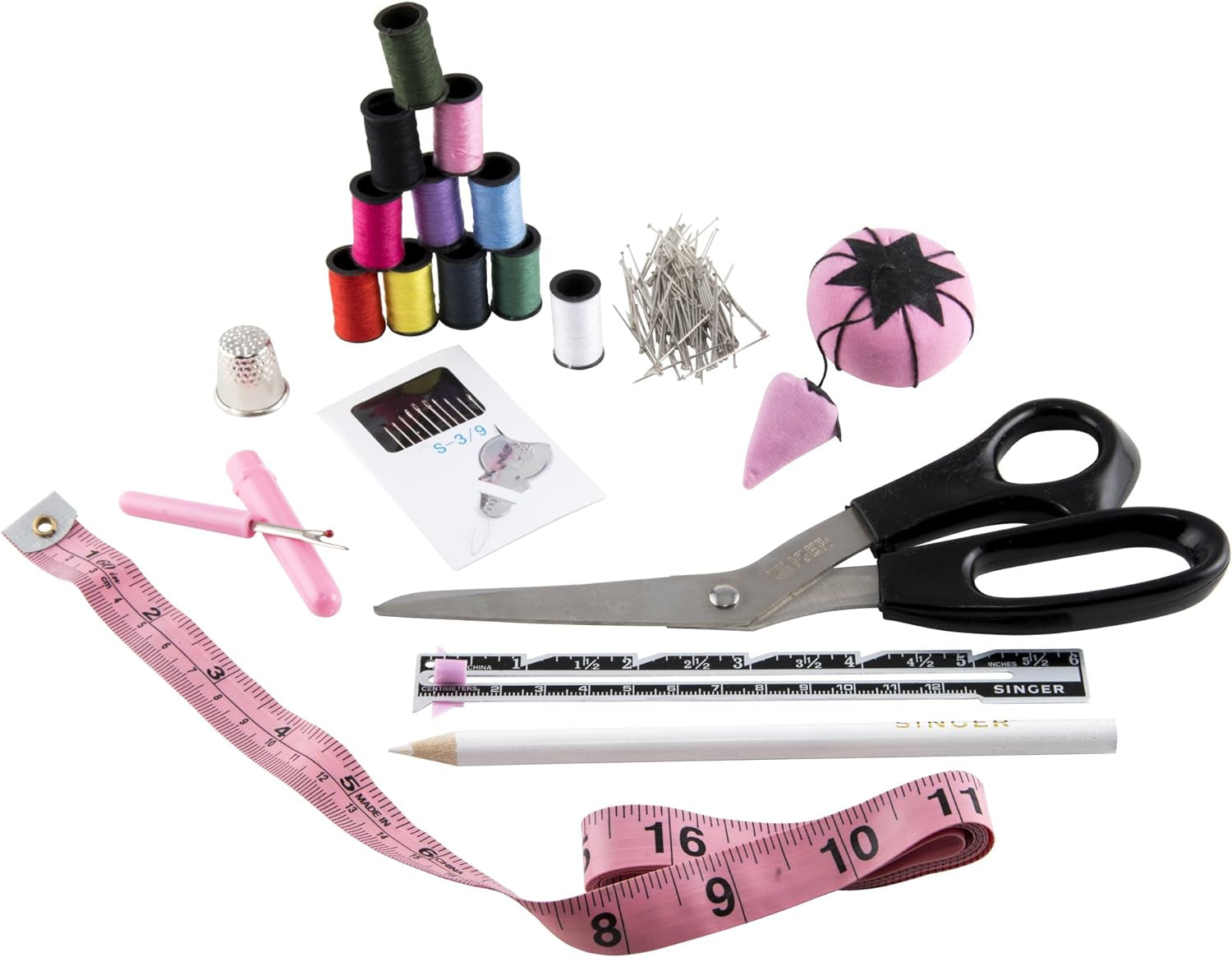 01512 Beginner&#39;S Sewing Kit, 130 Pieces,
