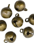 100PCS Small Jingle Bell 1/2 Inches Vintage Bronze Mini 10Mm Alloy Beads DIY for Jewelry Findings Sewing Wedding Doors Crafts