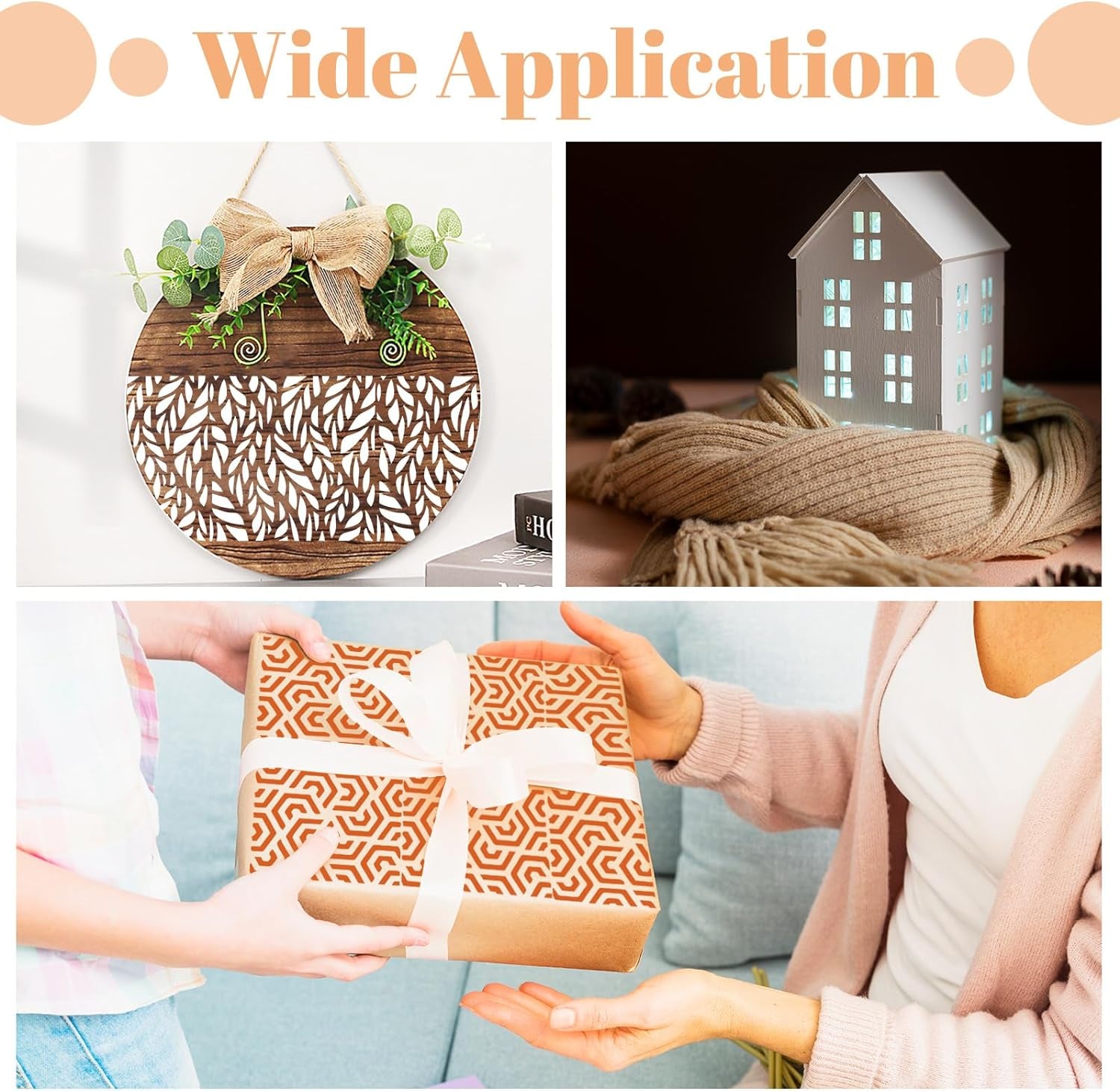 24Pcs Stencils for Painting, Reusable Geometric Painting Stencils Abstract Layering Stencil for Painting on Wooden Furniture Floor Decor DIY Supplies