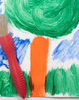 Triangle Grip Paint Brushes - Set of 6 - 1 Size - 18M+ - Easy to Grip Paint Brushes for 2, 3 and 4 Year Olds - Encourage Writing Grip