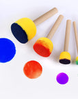 90 Pcs round Sponges Brush Set, round Sponge Brushes for Painting, Paint Sponges for Acrylic Painting, Painting Tools for Kids Arts and Crafts (4 Sizes)
