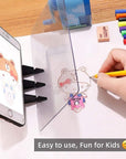 Portable Optical Drawing Board Sketching Tool Upgraded Optical Image Drawing Board,Glass with Protective Film, Sketch Wizard, Sketching Tool, the Reflector Has a Protective Film