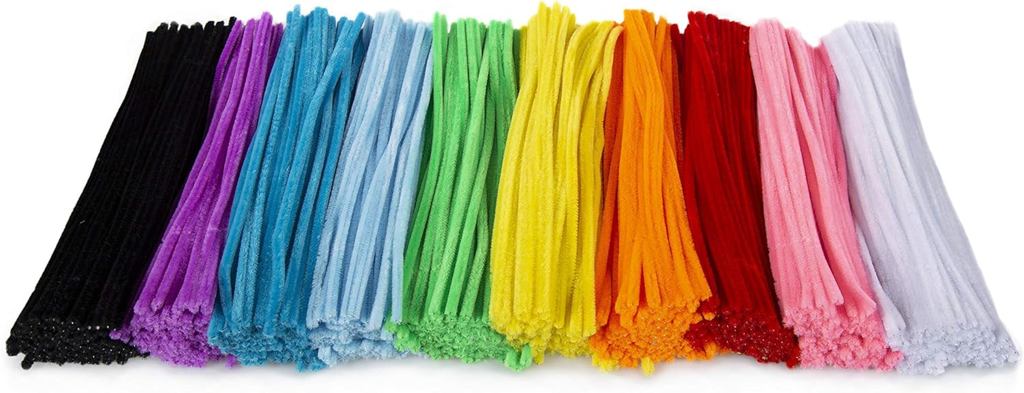 1,000 Pipe Cleaners in 10 Assorted Colors, Value Pack of Chenille Stems for DIY Arts and Craft Projects and Decorations - 6Mm X 12 Inches (1000)