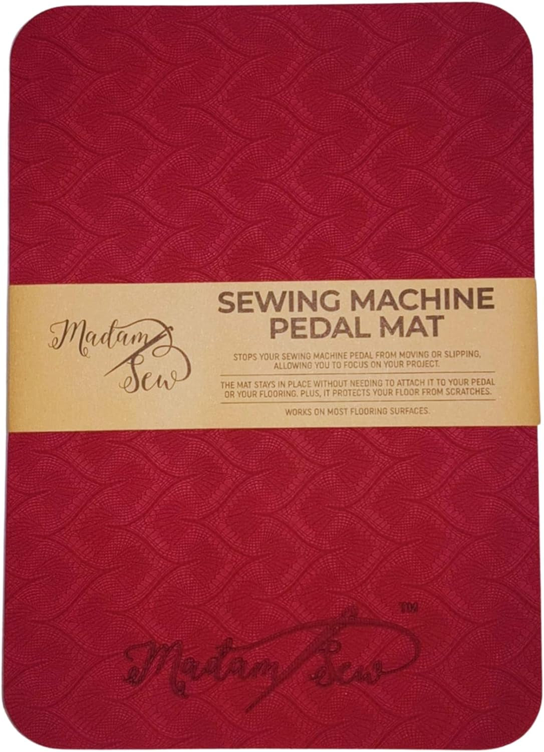 Sewing Machine Pedal Mat | No Slip Rubber Keeps Pedal in Place | Sewing Accessory | 7” X 10”