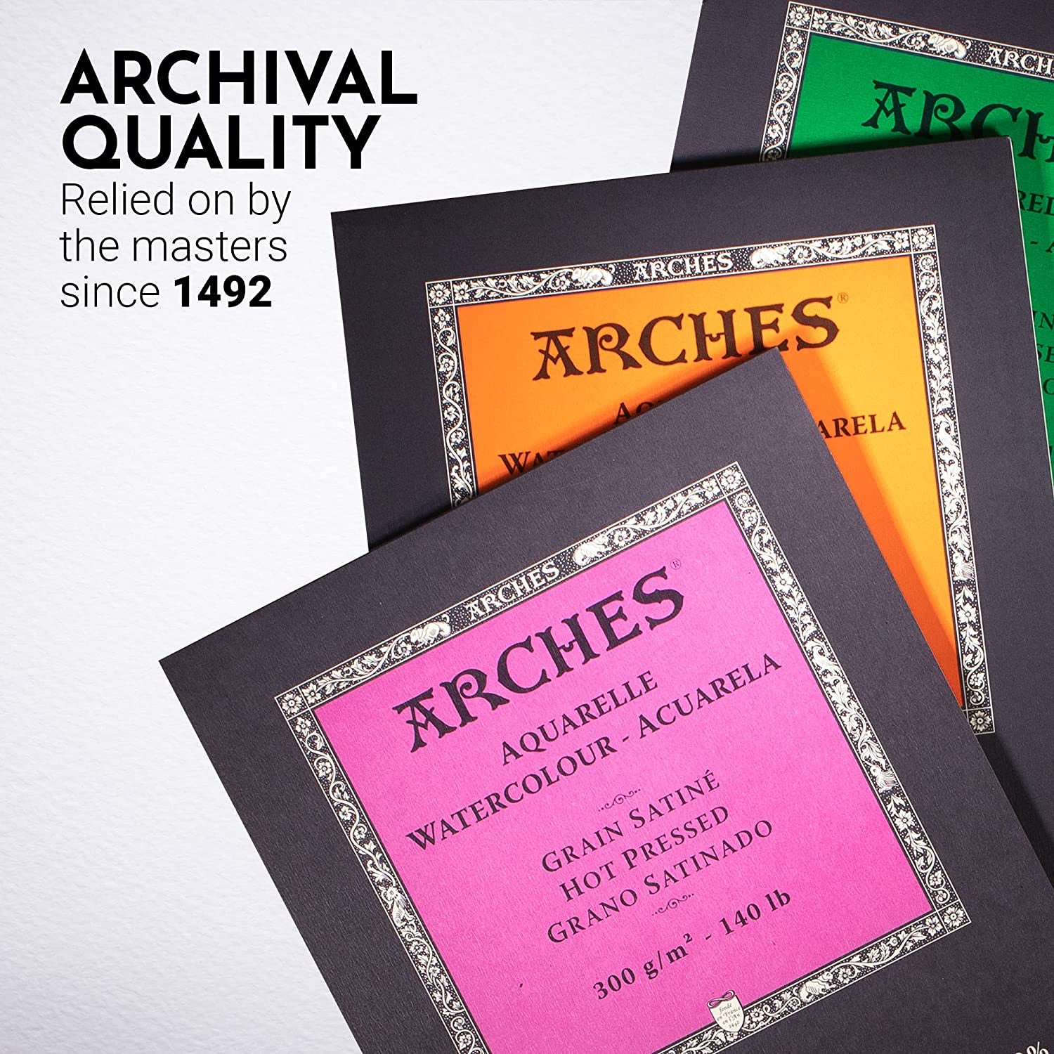 Aquarelle Watercolor Pad, Hot Pressed, 140Lb/300Gsm, 12 Sheet, 9X12 Inch,  Watercolor Paper 100% Cotton