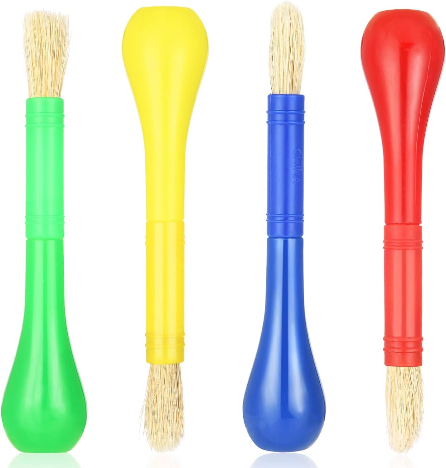 4 Piece Kids Paint Brushes, Jumbo Children'S Paintbrushes Artist Paint Brushes with Easy to Hold Handles Grip Toddler Tempera Paint Brushes Kids Craft Paint Brushes for Kids Painting