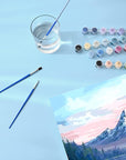 Paint by Numbers Kit for Adults Kids - Crafts DIY Paint by Numbers Kits for Beginners - Color by Numbers Pack on Canvas Painting Kit - Acrylic Paint on Mountains Lake