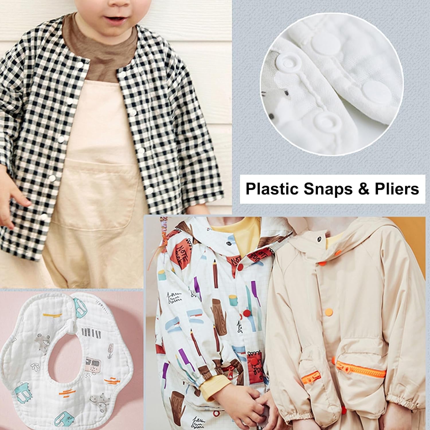 Plastic Snaps with Snap Pliers, 460 Sets 24-Colors Snap Buttons for Sewing, Snap Fasteners Kit for Sewing, Clothing, Crafting