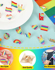 60Pcs Pride Pins, Rainbow Pins Bulk Enamel LGBT Lapel Pins Gay Pride Heart Flag Brooch Pins for Clothes Bags Hats Accessories, 20 Styles